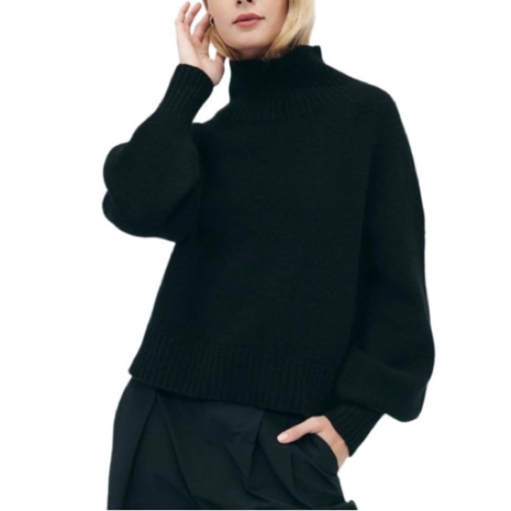 COS Wool Blend Turtleneck Black Sz XS